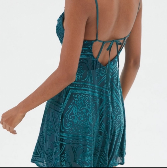 Lexi Velvet Floral Print Cowl Neck Mini Party Dress Adjustable Straps - Picture 3 of 9